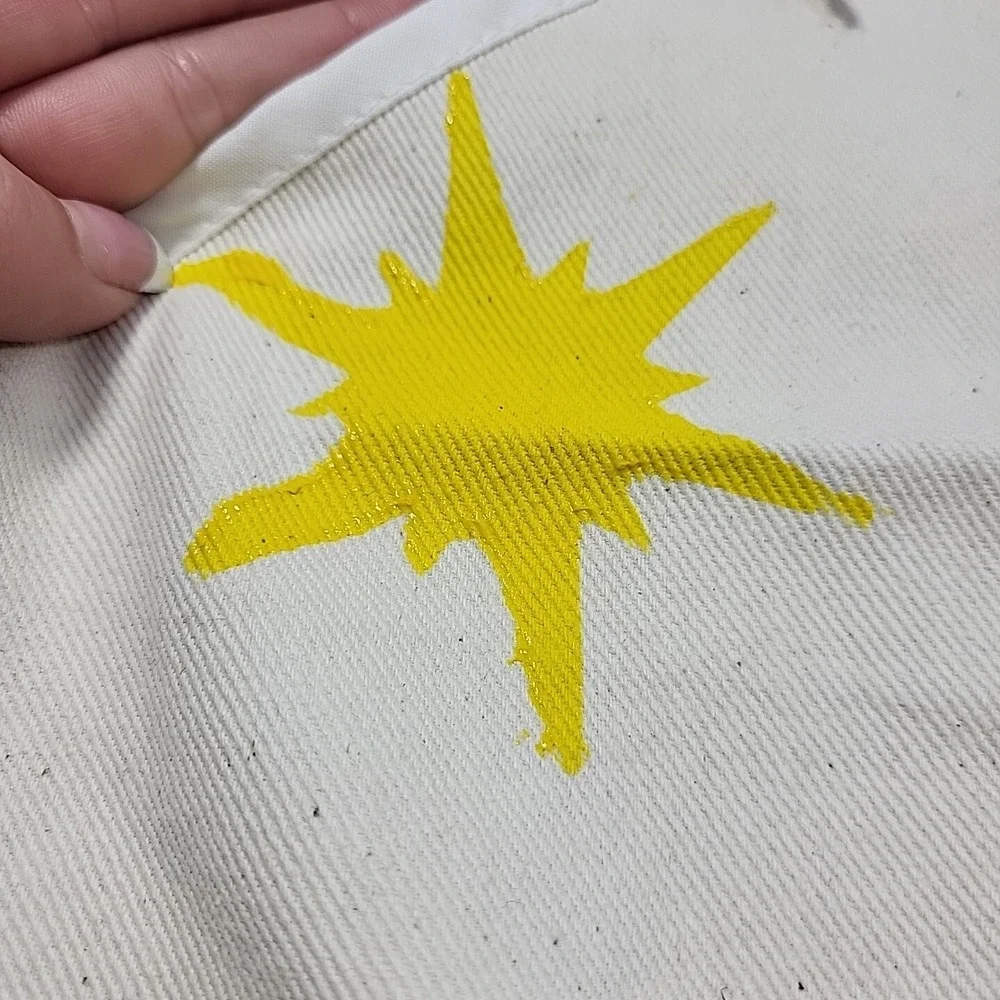 Kids Art Smock Paint Apron Stars Hearts Crafts Canvas Daycare School